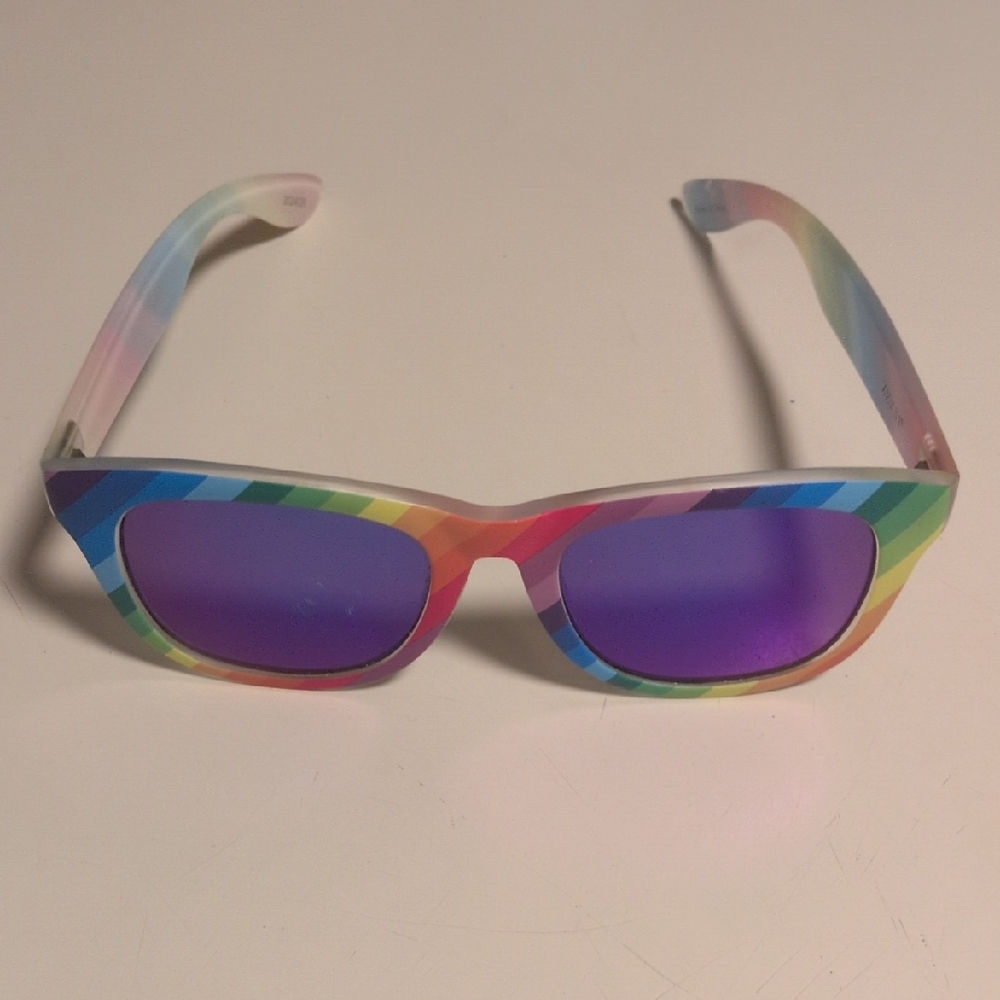 Rainbow Frame Sunglasses with‎ Purple Prescription Lenses